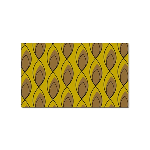 Yellow Brown Minimalist Leaves Sticker Rectangular (100 pack) from ArtsNow.com Front