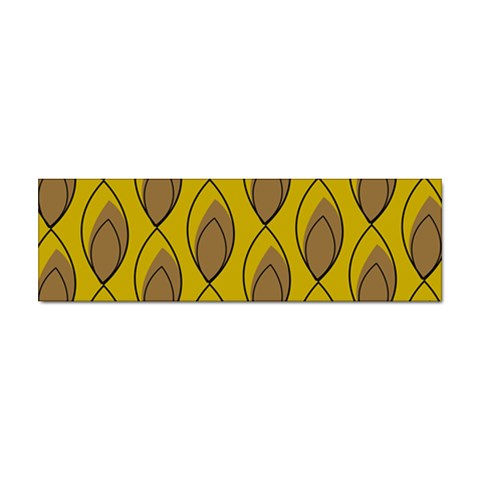 Yellow Brown Minimalist Leaves Sticker Bumper (10 pack) from ArtsNow.com Front