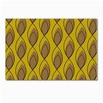 Yellow Brown Minimalist Leaves Postcard 4 x 6  (Pkg of 10)