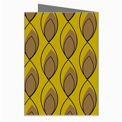 Yellow Brown Minimalist Leaves Greeting Card from ArtsNow.com Right