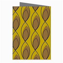 Yellow Brown Minimalist Leaves Greeting Cards (Pkg of 8) from ArtsNow.com Right