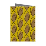 Yellow Brown Minimalist Leaves Mini Greeting Cards (Pkg of 8)