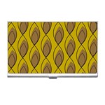 Yellow Brown Minimalist Leaves Business Card Holder