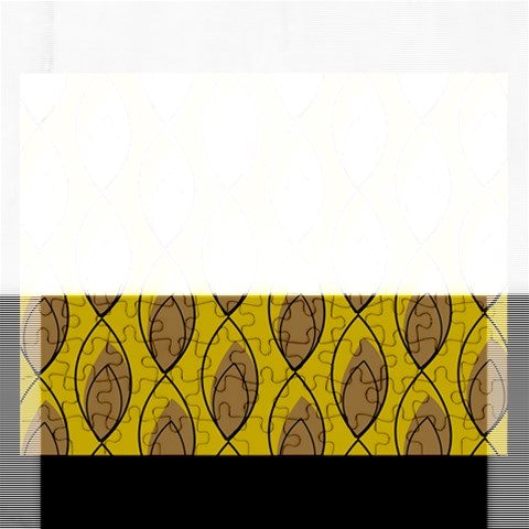 Yellow Brown Minimalist Leaves Jigsaw Puzzle (Rectangular) from ArtsNow.com Front