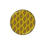 Yellow Brown Minimalist Leaves Hat Clip Ball Marker