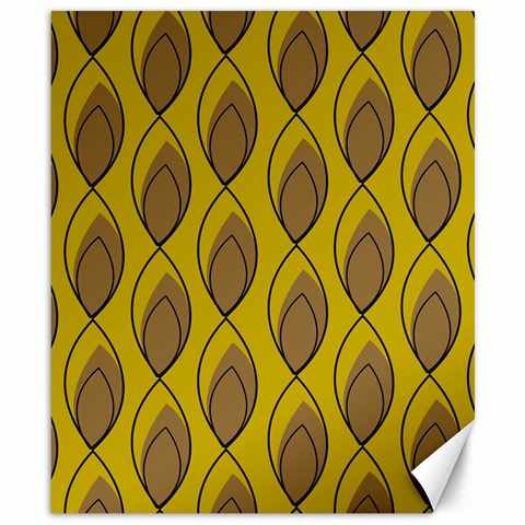 Yellow Brown Minimalist Leaves Canvas 8  x 10  from ArtsNow.com 8.15 x9.66  Canvas - 1