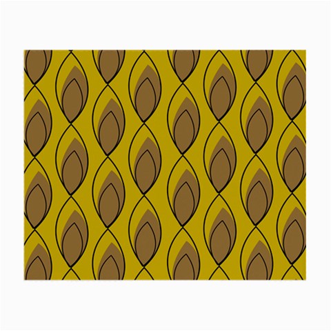 Yellow Brown Minimalist Leaves Small Glasses Cloth (2 Sides) from ArtsNow.com Front