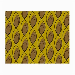 Yellow Brown Minimalist Leaves Small Glasses Cloth (2 Sides) from ArtsNow.com Front