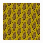 Yellow Brown Minimalist Leaves Medium Glasses Cloth (2 Sides)