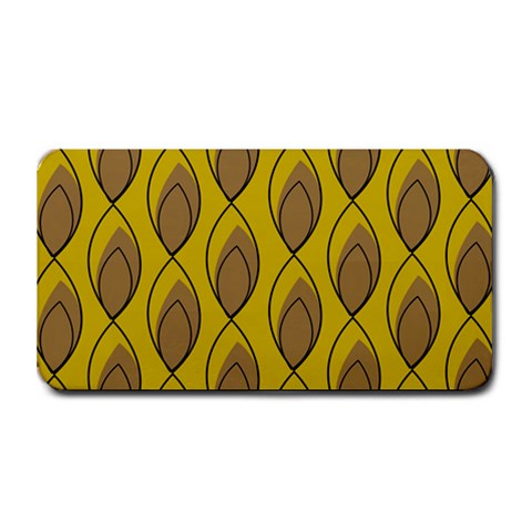 Yellow Brown Minimalist Leaves Medium Bar Mat from ArtsNow.com 16 x8.5  Bar Mat