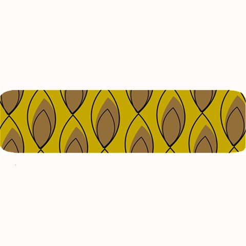 Yellow Brown Minimalist Leaves Large Bar Mat from ArtsNow.com 32 x8.5  Bar Mat