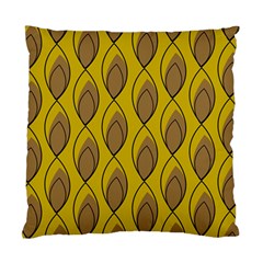 Yellow Brown Minimalist Leaves Standard Cushion Case (Two Sides) from ArtsNow.com Front