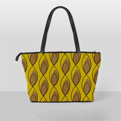 Yellow Brown Minimalist Leaves Classic Shoulder Handbag from ArtsNow.com Back