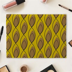 Yellow Brown Minimalist Leaves Cosmetic Bag (XL) from ArtsNow.com Back