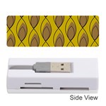 Yellow Brown Minimalist Leaves Memory Card Reader (Stick)