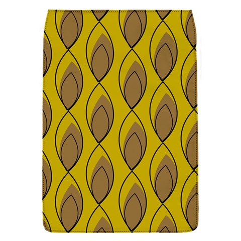 Yellow Brown Minimalist Leaves Removable Flap Cover (S) from ArtsNow.com Front