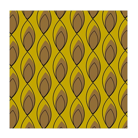 Yellow Brown Minimalist Leaves Duvet Cover (Queen Size) from ArtsNow.com Front