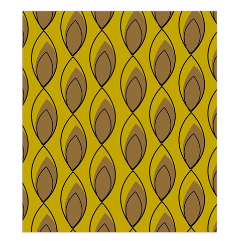 Yellow Brown Minimalist Leaves Duvet Cover (King Size) from ArtsNow.com Duvet Quilt