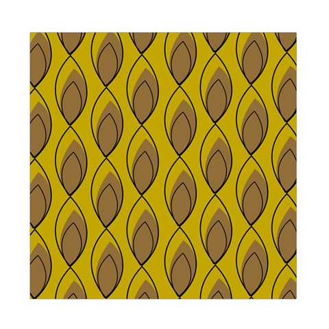 Yellow Brown Minimalist Leaves Duvet Cover Double Side (Full/ Double Size) from ArtsNow.com Front