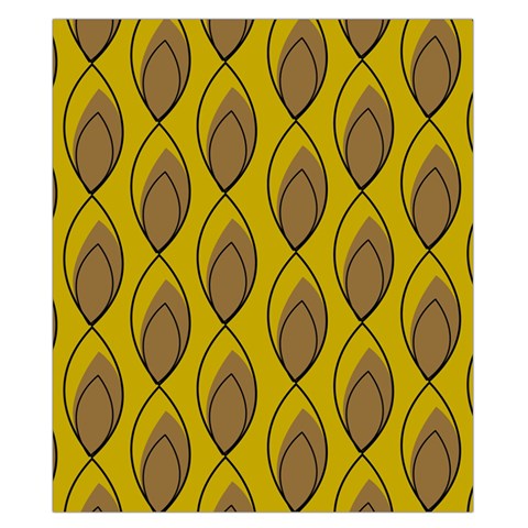 Yellow Brown Minimalist Leaves Duvet Cover Double Side (California King Size) from ArtsNow.com Front