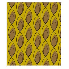 Yellow Brown Minimalist Leaves Duvet Cover Double Side (California King Size) from ArtsNow.com Front