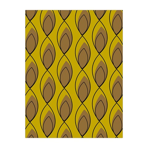 Yellow Brown Minimalist Leaves Medium Tapestry from ArtsNow.com Front