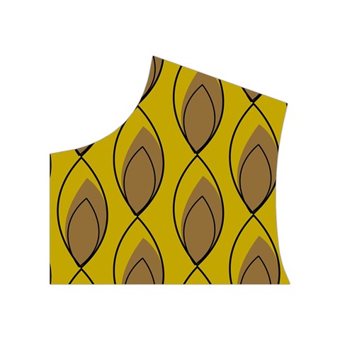 Yellow Brown Minimalist Leaves Women s Button Up Vest from ArtsNow.com Top Left