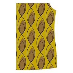 Yellow Brown Minimalist Leaves Women s Button Up Vest from ArtsNow.com Front Left