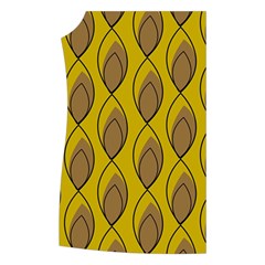 Yellow Brown Minimalist Leaves Women s Button Up Vest from ArtsNow.com Front Right