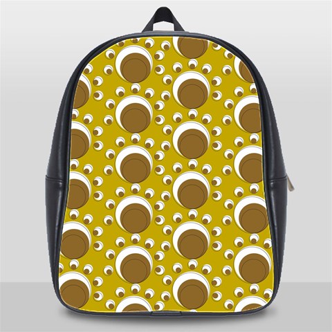 Minimalist Circles  School Bag (XL) from ArtsNow.com Front