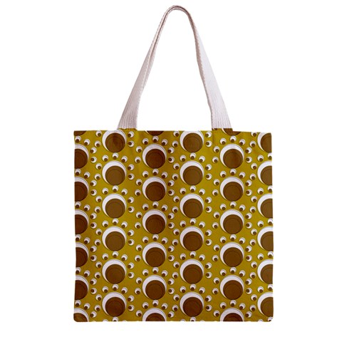 Minimalist Circles  Zipper Grocery Tote Bag from ArtsNow.com Front