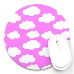 Purple Clouds   Round Mousepad