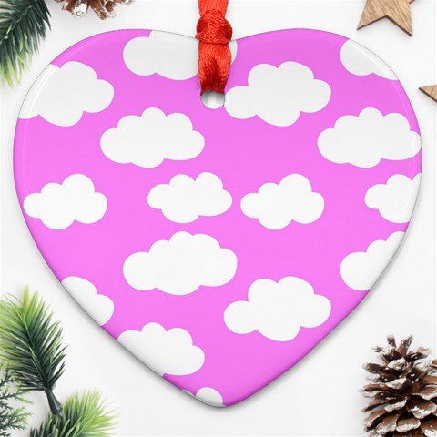 Purple Clouds   Ornament (Heart) from ArtsNow.com Front