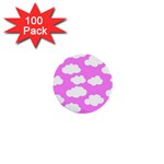 Purple Clouds   1  Mini Button (100 pack) 