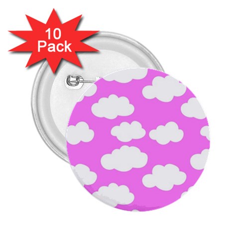 Purple Clouds   2.25  Button (10 pack) from ArtsNow.com Front