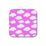 Purple Clouds   Rubber Coaster (Square)