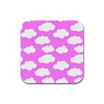 Purple Clouds   Rubber Square Coaster (4 pack)