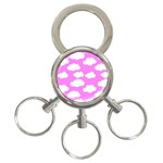 Purple Clouds   3-Ring Key Chain