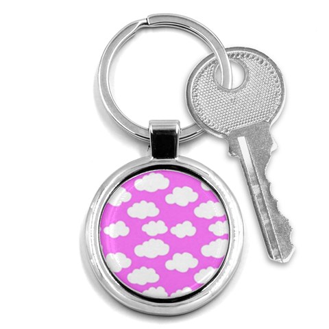 Purple Clouds   Key Chain (Round) from ArtsNow.com Front