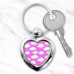 Purple Clouds   Key Chain (Heart)