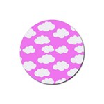 Purple Clouds   Rubber Coaster (Round)