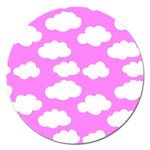 Purple Clouds   Magnet 5  (Round)