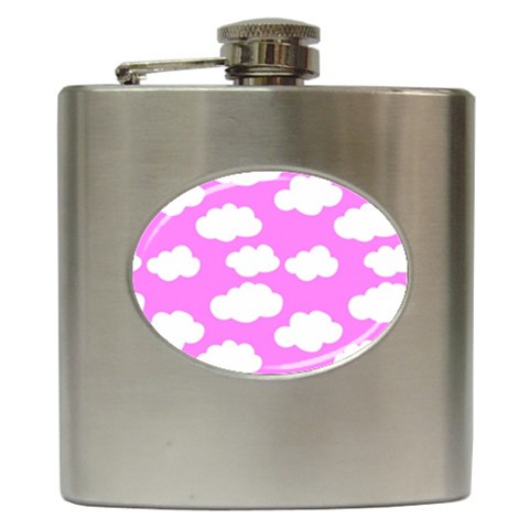 Purple Clouds   Hip Flask (6 oz) from ArtsNow.com Front