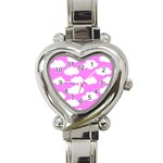 Purple Clouds   Heart Italian Charm Watch