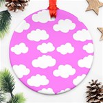 Purple Clouds   Round Ornament (Two Sides)