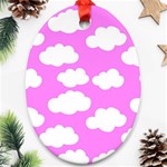 Purple Clouds   Oval Ornament (Two Sides)