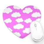 Purple Clouds   Heart Mousepad