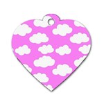 Purple Clouds   Dog Tag Heart (One Side)