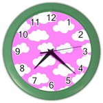 Purple Clouds   Color Wall Clock