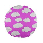 Purple Clouds   Standard 15  Premium Round Cushion 